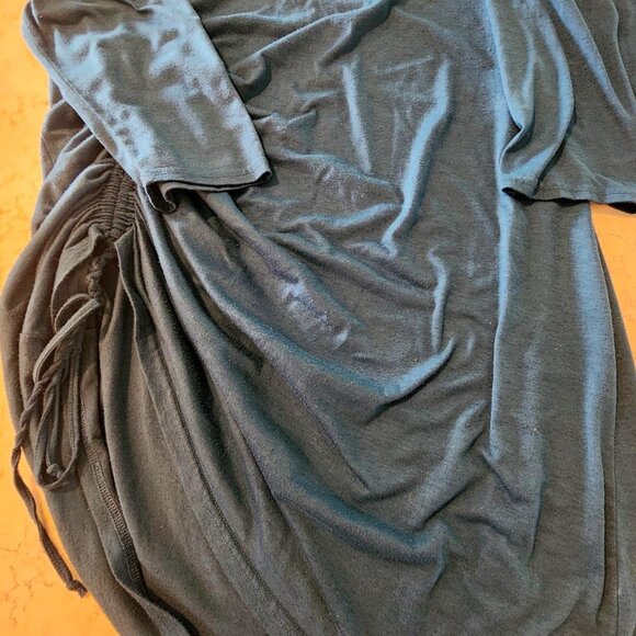 BOBBIE BROOKS Womens Teal Ruched 3/4 Sleeve Tunic Top - 1X - Picture 8 of 10